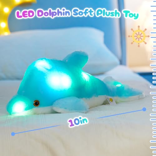 BSTAOFY 20'' Light Up Shark Stuffed Animal Glow Plush Toy I17161