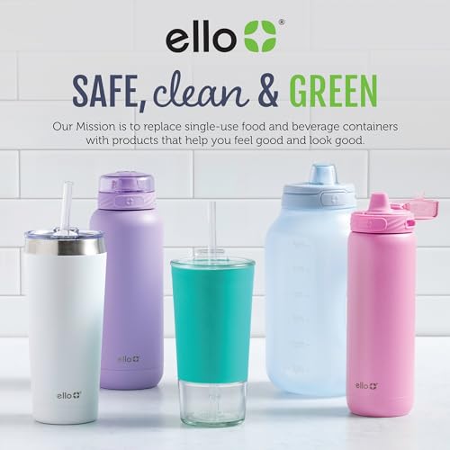 Ello Cooper 32oz Stainless Steel Water Bottle with Straw and Handle Q4598