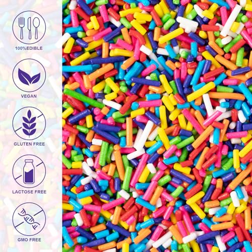 Christmas Sprinkles Bulk 1 lb - Red White Green Round Baking Toppings O347849