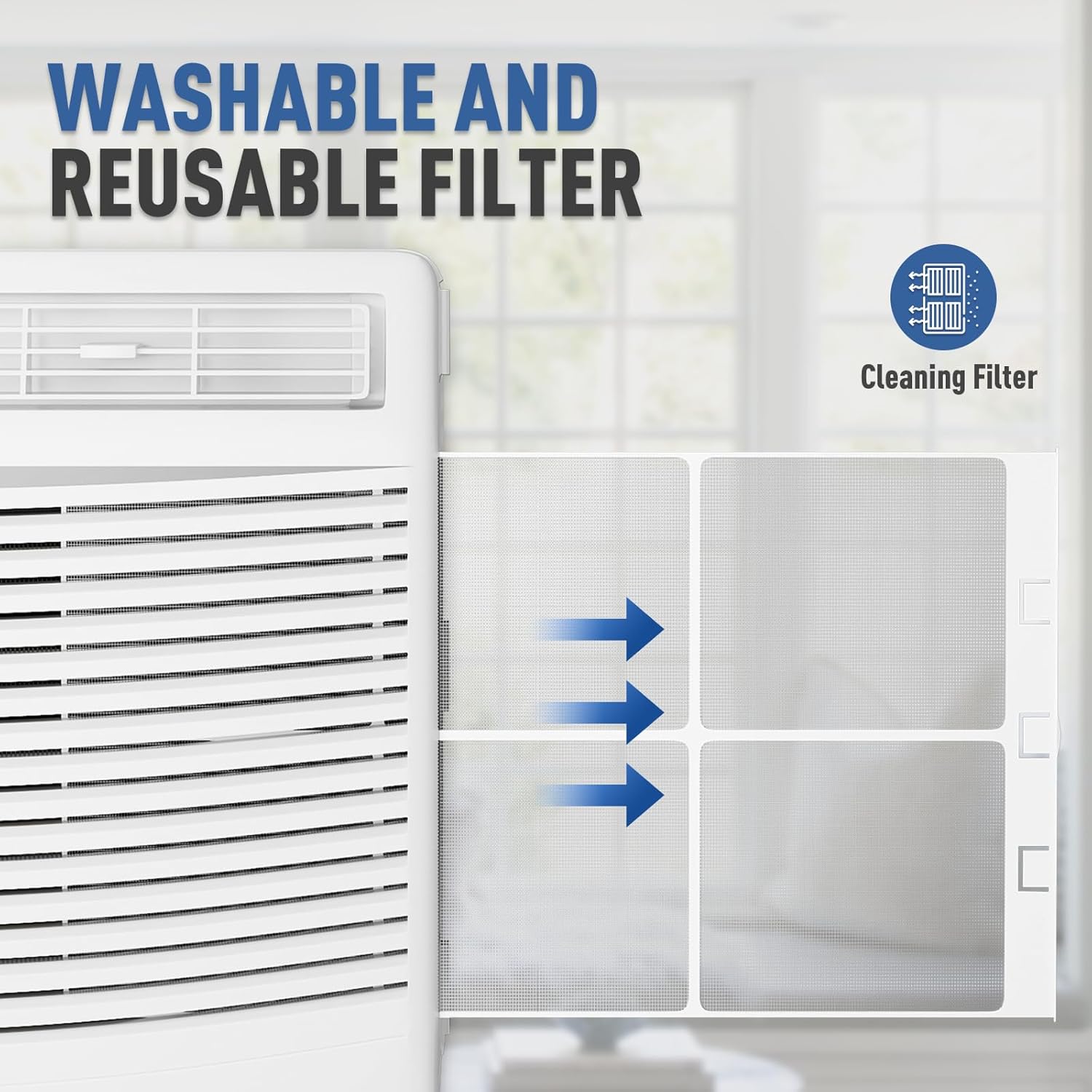 6000 BTU Smart Window AC with Remote Control for Rooms up to 250 sq.ft. R68819