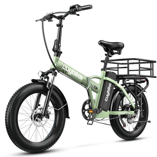 1000W Folding Electric Bike 48V 20AH Removable Battery 20" Fat Tire for Adults S359635