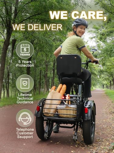 Breeze Pro Folding Electric Tricycle for Adults, 1200W 48V 20AH Fat Tire E-Trike W158192