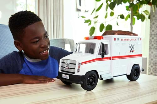 Mattel WWE Slambulance Wrekkin' Vehicle Breakaway Ambulance F615