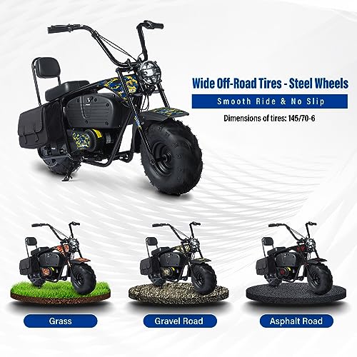 Oryxearth Electric Mini Dirt Bike 36V 1000W for Kids, Camo Blue & Yellow V8523