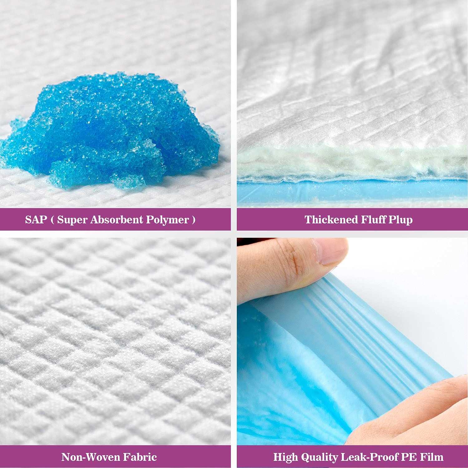 IMMCUTE Extra Large Dog Pee Pads Absorbent Leak-Proof Z447996