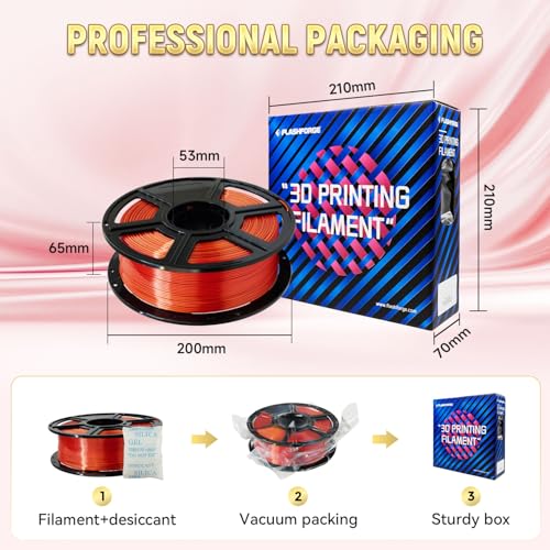 FLASHFORGE Silk PLA 3D Printer Filament 1.75mm 1KG, Multicolored Gradient V83097