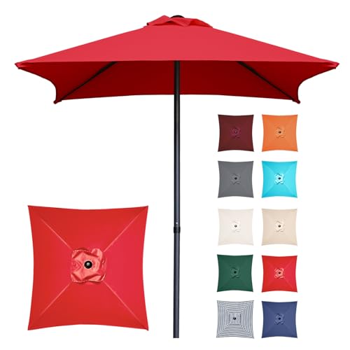 4.9 ft Patio Umbrella - Small Outdoor Table Umbrella with 4 Reinforced Ribs, UV Protection & Waterproof Pool Umbrella for Deck, Balcony, Garden, Lawn, Backyard, Market