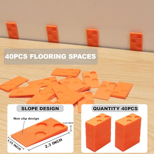 WHLLING 43PC Laminate Flooring Installation Kit with Spacers, Pull Bar, Mallet & Tapping Block W60849
