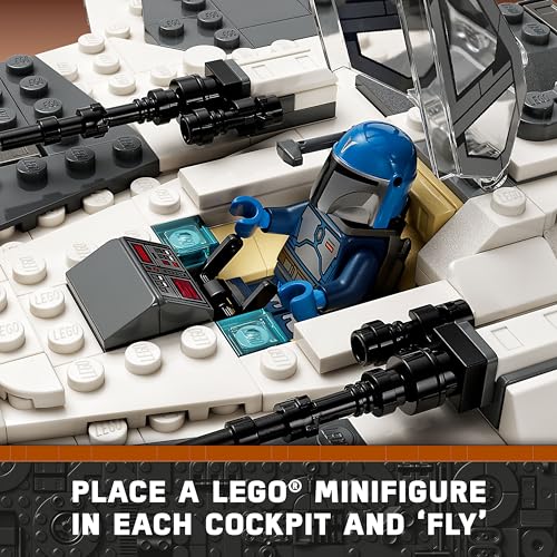 LEGO Star Wars Mandalorian Fang Fighter vs. TIE Interceptor 75348 Building Toy Set K58001
