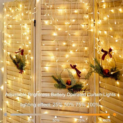 Smart Curtain Lights 400 LED Plug in with App & Remote V800