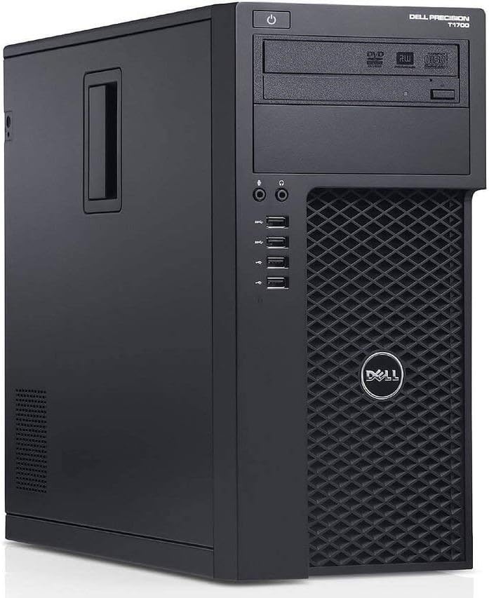 Dell Precision T1700 Tower Desktop PC, Intel Quad Core i7-4770 up to 3.9GHz, 16G DDR3, 512G SSD, DVD, WiFi, BT 4.0, Windows 10 64 Bit-Multi-Language Supports English/Spanish/French(Renewed)