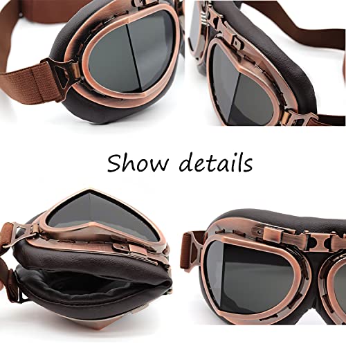 Vintage Aviator Motorcycle Goggles N8456