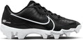 Nike Alpha Huarache 4 Keystone Boy's Rubber Baseball Cleats SZ 3.5 Black | White