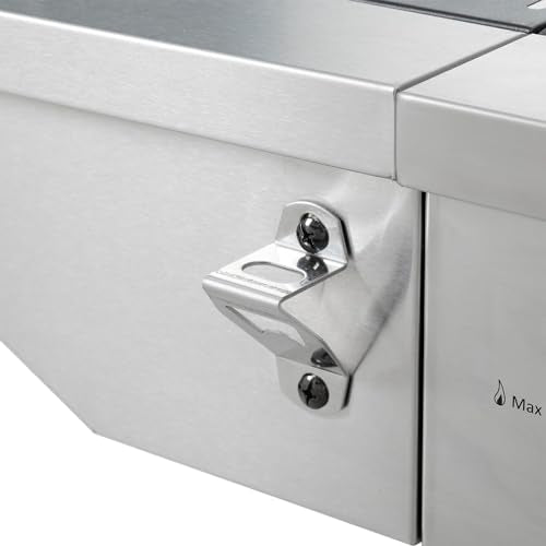 4 Burner Gas Grill with Side Burner, Stainless Steel Propane BBQ U7093