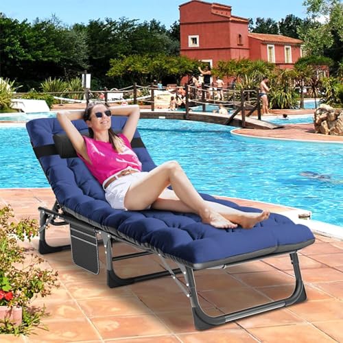 DoCred Folding Camping Cot with Mattress, 2 Pack, Heavy Duty for Adults, Portable with Carry Bag C814529