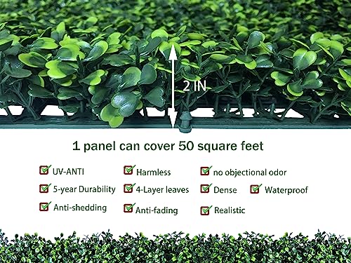 Artificial Ivy Privacy Fence Wall Screen 40x120 in UV-Anti Faux Greenery Backdrop U1001