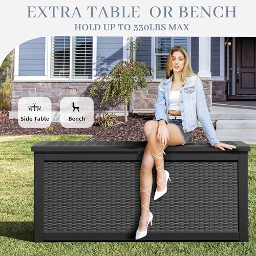 NUNU LAB 31 Gallon Outdoor Storage Box Waterproof Lockable Lid I8083