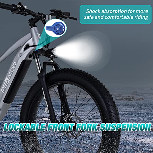 PEXMOR Electric Bike for Adults, 750W 26" Fat Tire, 48V 14AH Removable Battery S493166