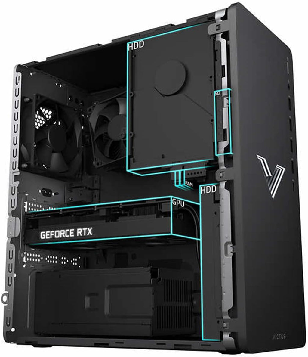 HP Victus Gaming Desktop, AMD Ryzen 7, 32GB RAM, 1TB SSD, RX 6600XT T117