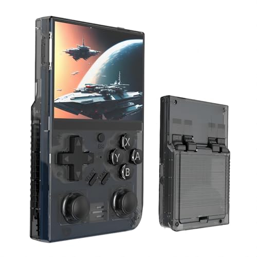 Ugonetend Retro Handheld Gaming Console with 64G Card, 3.5-inch IPS Screen, Black A492729
