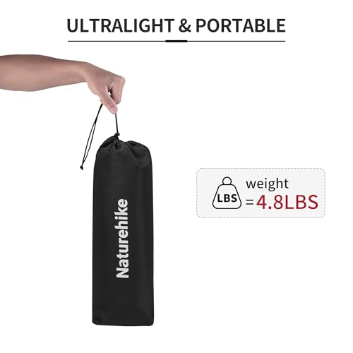 Naturehike GreenWild Ultralight Folding Camping Cot, Portable Bed for Adults, Black E2550