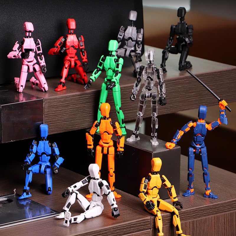 Titan 13 Action Figure Set, 3D Printed Multi-Jointed Dummy Robot (9pcs) Z973804