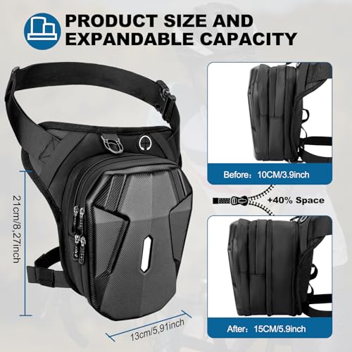 Motorcycle Thigh Bag with Removable Leg Straps for Men Women P726317