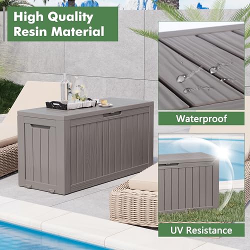 NUNU LAB 31 Gallon Outdoor Storage Box Waterproof Lockable Lid I8083