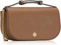 Tory Burch Emerson Top Handle Women's Saffiano Leather Crossbody Bag (Moose)