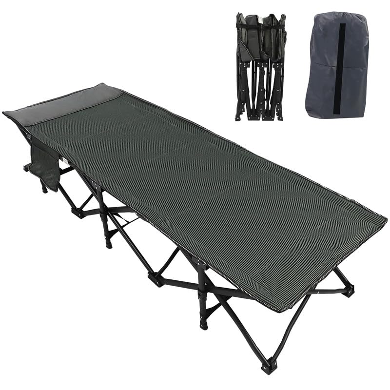 Folding Camping Cot, Outdoor Sleeping Bed for Home, Office, Hospital