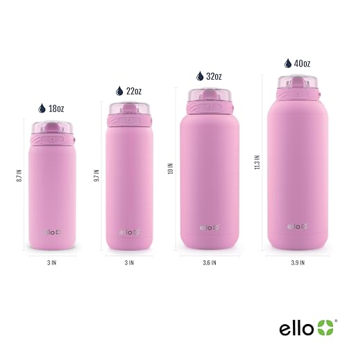 Ello Cooper 32oz Stainless Steel Water Bottle with Straw and Handle Q4598