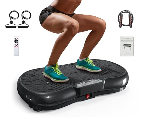 Vibration Plate Exercise Machine with Bluetooth Speaker, 450 lbs Capacity O459
