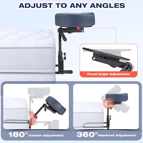 Universal Mattress Top Massage Kit with Adjustable Headrest and Memory Foam Face Cushion - Blue R95675