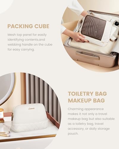 LOVEVOOK Travel Bag Weekender Duffle with Shoe Compartment, 3 Pcs Set J333510