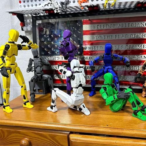 Titan 13 Action Figure Set, 3D Printed Multi-Jointed Dummy Robot (9pcs) Z973804
