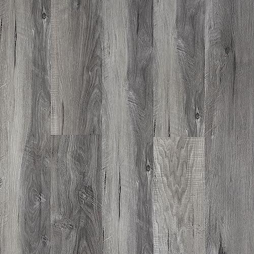 Self Adhesive Vinyl Flooring Planks Wood Effect Waterproof Grey 36pcs U963416