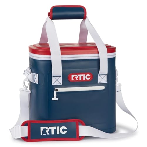 RTIC Soft Cooler 20 Can, Insulated Bag Portable Ice Chest Box for Lunch, Beach, Drink, Beverage, Travel, Camping, Picnic, Car, Trips, Floating Cooler Leak-Proof with Zipper