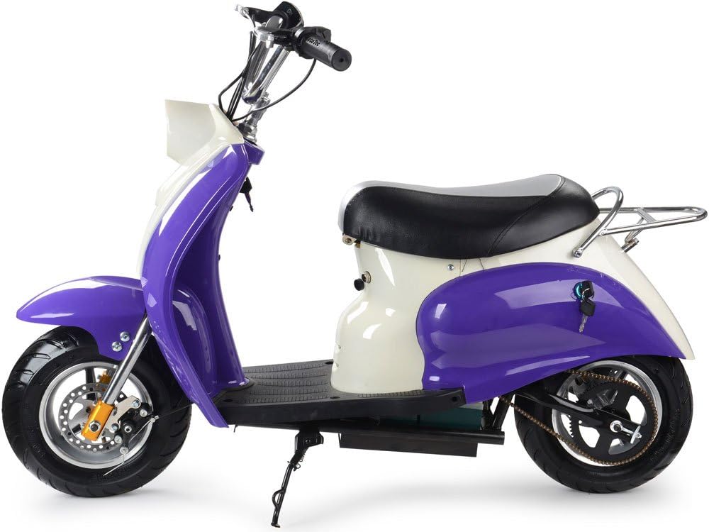 MotoTec 24v Electric Moped Purple T8796
