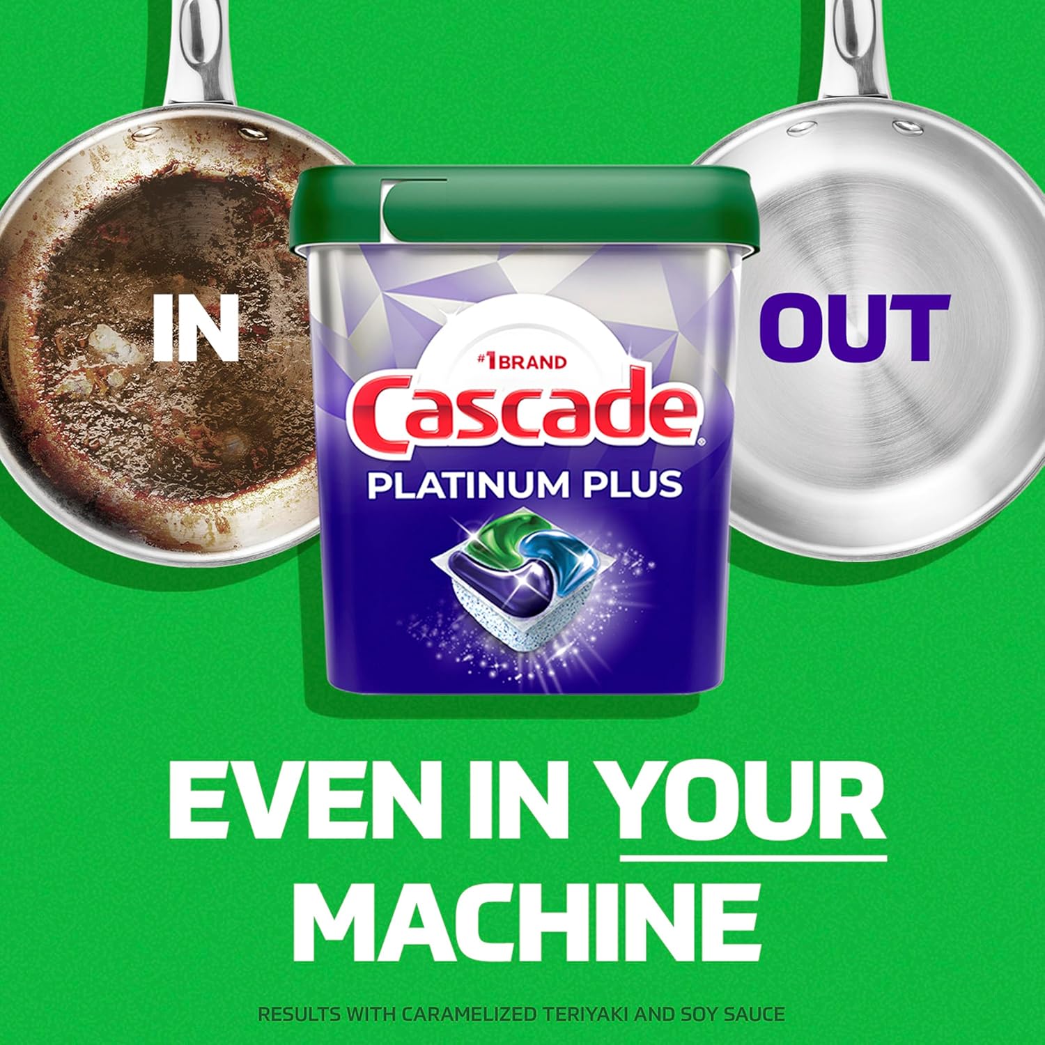 Cascade Platinum Plus Dishwasher Pods, Lemon, 52 Count Y3416