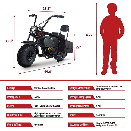 Oryxearth Electric Mini Dirt Bike 36V 1000W for Kids, Camo Blue & Yellow V8523