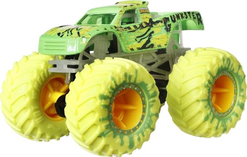 Hot Wheels Monster Trucks Gunkster Glow-in-The-Dark 1:64 Scale Playset I532010