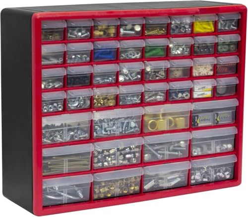 Akro-Mils 24-Drawer Plastic Storage Cabinet, Black I624065