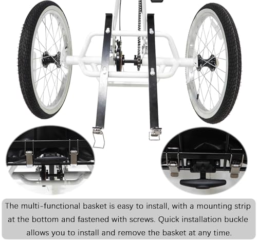 Adult Tricycle 7 Speed Folding 3-Wheel Bike with Cargo Basket M979498