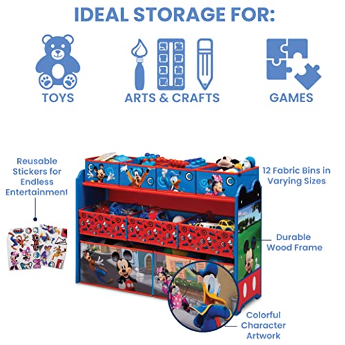 Delta Children Deluxe Multi-Bin Toy Organizer, White/Pink B11718