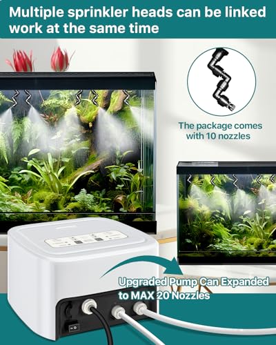 Reptile Mister Automatic, Quiet Misting System with Timer, Terrarium Humidifier Y85634