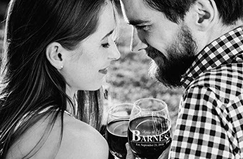Personalized Stemless Wine Glasses 21oz Laser Engraved Custom Couples Gift X58658