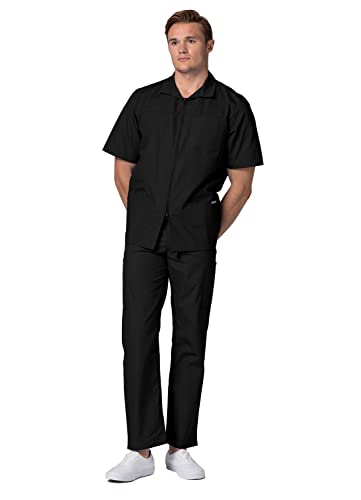 Adar Universal Scrubs for Men Zippered Short Sleeved Jacket O847