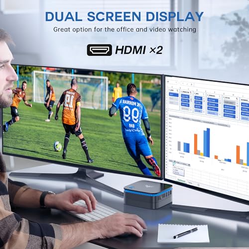 KAMRUI AK1 Plus Mini PC, 16GB RAM 512GB SSD, 4K HDMI, Dual WiFi U689