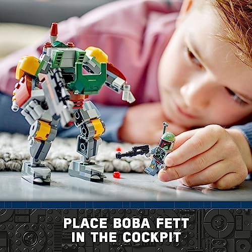 LEGO Star Wars Boba Fett Mech Action Figure, Posable with Shield, Blaster & Jetpack F314
