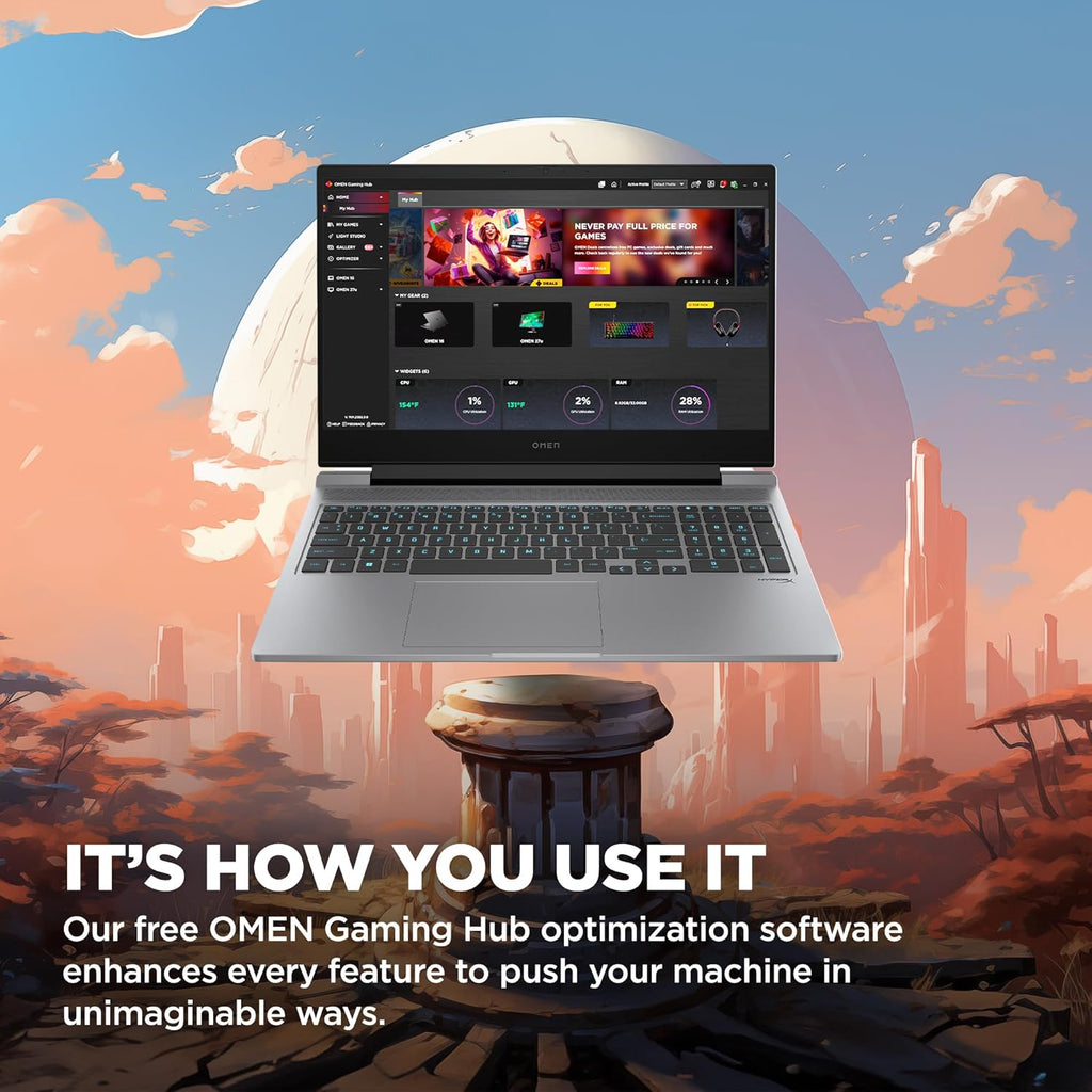 HP OMEN 16 inch Laptop, FHD 144Hz, Core i7, 16GB RAM, 512GB SSD, RTX 4060 Y94062